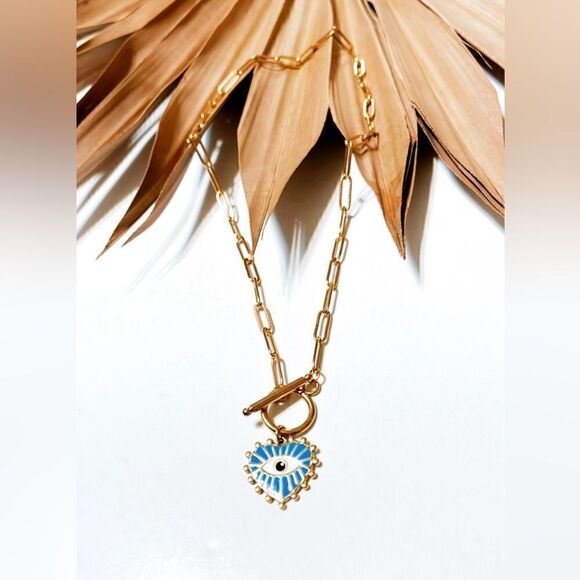 Evil eye heart necklace #1063 - Picture 3 of 4